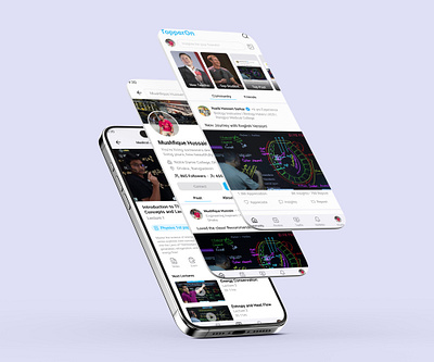 TopperOn Edtech Platform App Design app design edtech education landing page ui ux