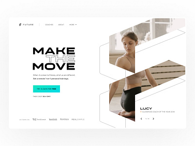 Personal training landing page concept concept fit fitness gym hero landingpage