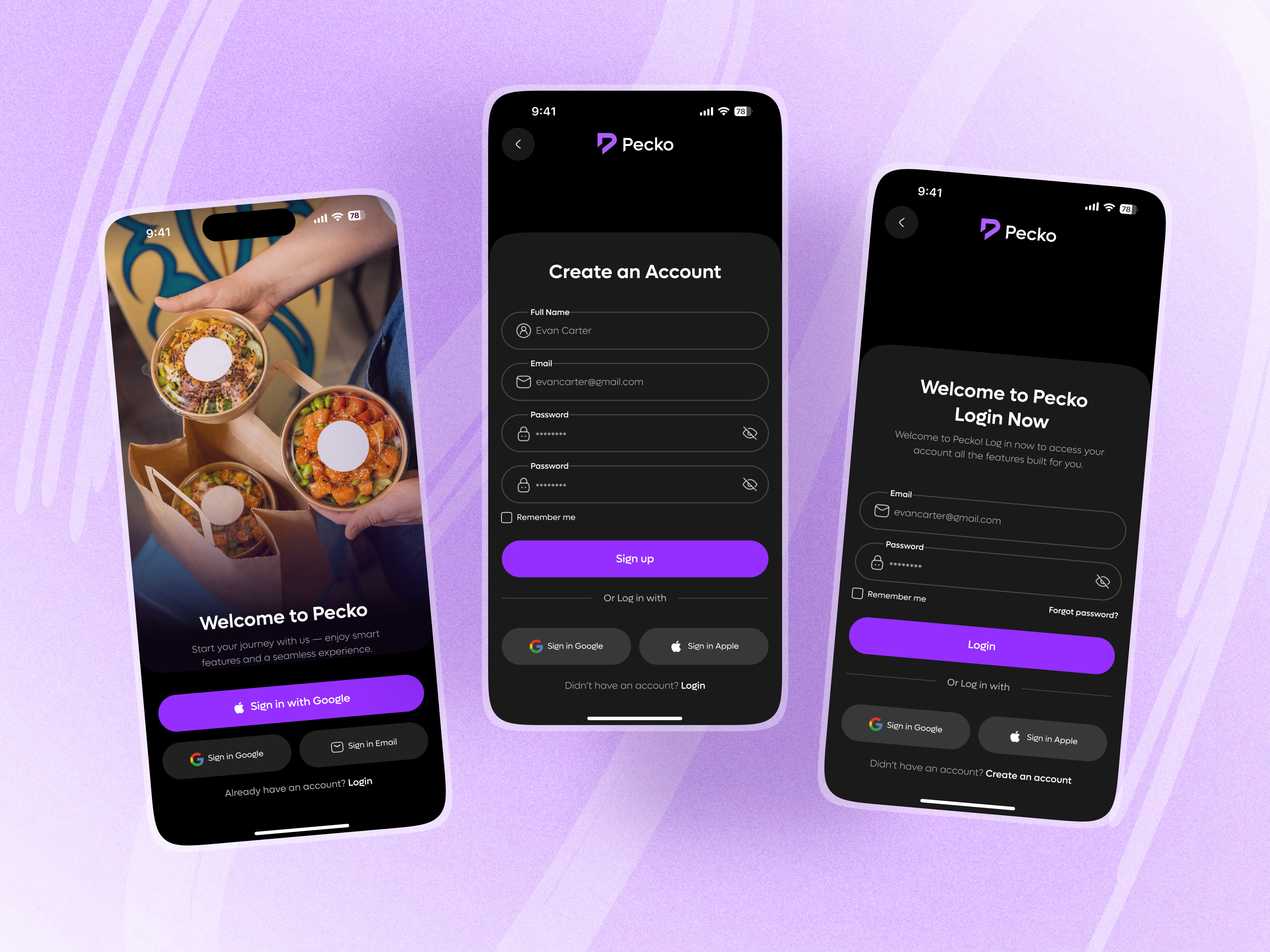 Example of Food Packaging & Delivery Mobile App