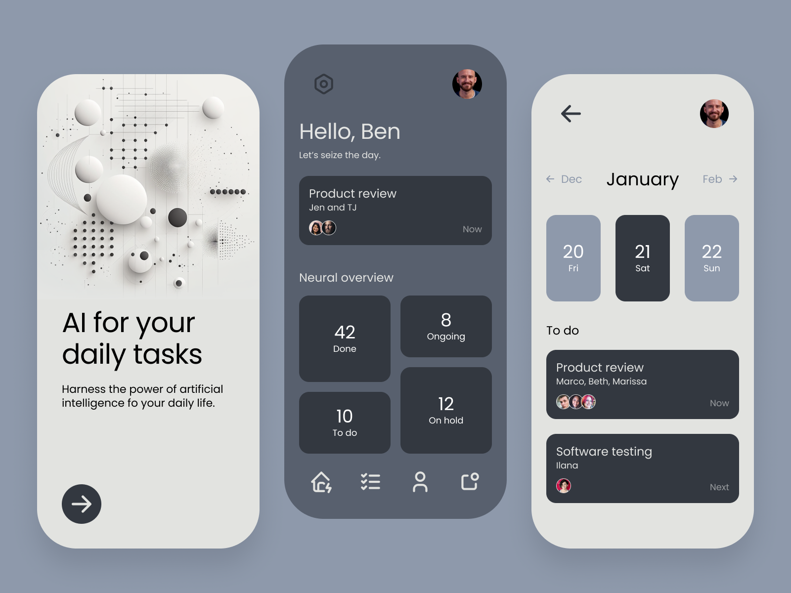 Ai for your daily tasks [concept] by Ben Roach on Dribbble