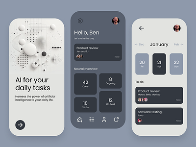 Ai for your daily tasks [concept] app clean concept daily ui minimal minimalism minimalist mobile simple ui