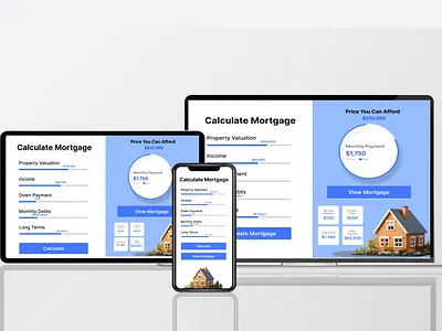 💬 Smart Mortgage Calculator – Responsive UI desktop mobile tablet ui