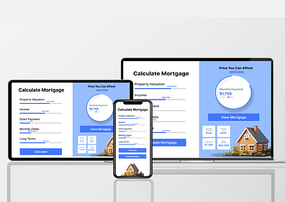 💬 Smart Mortgage Calculator – Responsive UI desktop mobile tablet ui