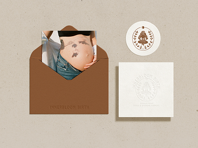 Innerbloom Birth Logo branding design doula logo