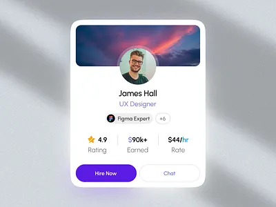 Freelancer Profile Card UI card card ui profile card