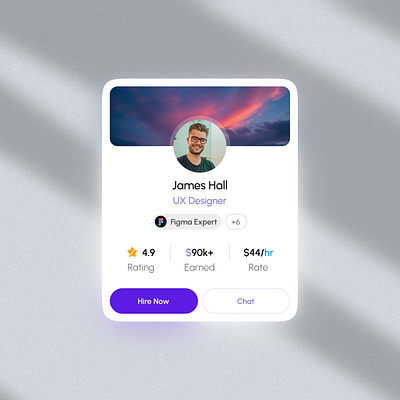 Freelancer Profile Card UI card card ui profile card