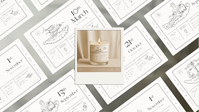 Zodiac Candle Label Collection candle label canva etsy shop graphic design label label design