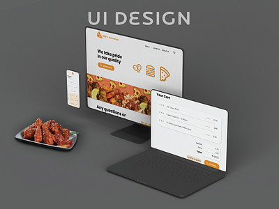 UI design for a wing take out branding design graphic design ui uiux user experience user interface ux