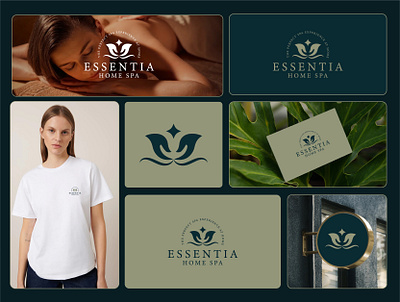 ESSENTIA HOME SPA - LOGO DESIGN brand identity branding custom design graphic design graphics illustration logo minimal logo modern logo skin ui ux vector