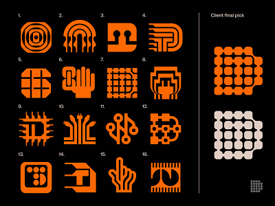 TechDept explorations alien cable circuit computer grid icon it key keyboard logo logotype modern modular monogram pc symbol tech technology typography wire