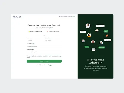 Agency marketplace - Sign up create account graphic design login onboarding product design sign in sign uo signin signup split screen ui ui design user interface ux web design