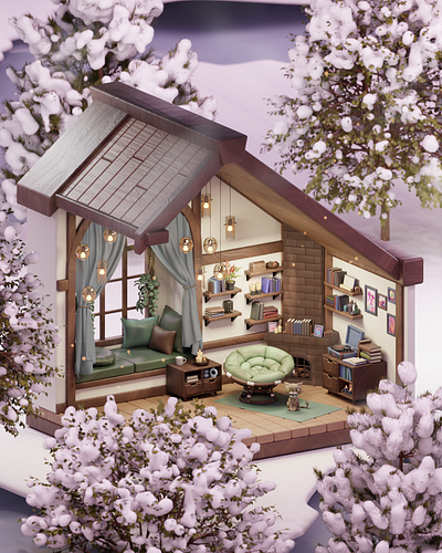 Spirit City: Lofi Sessions Fanart 3d blender