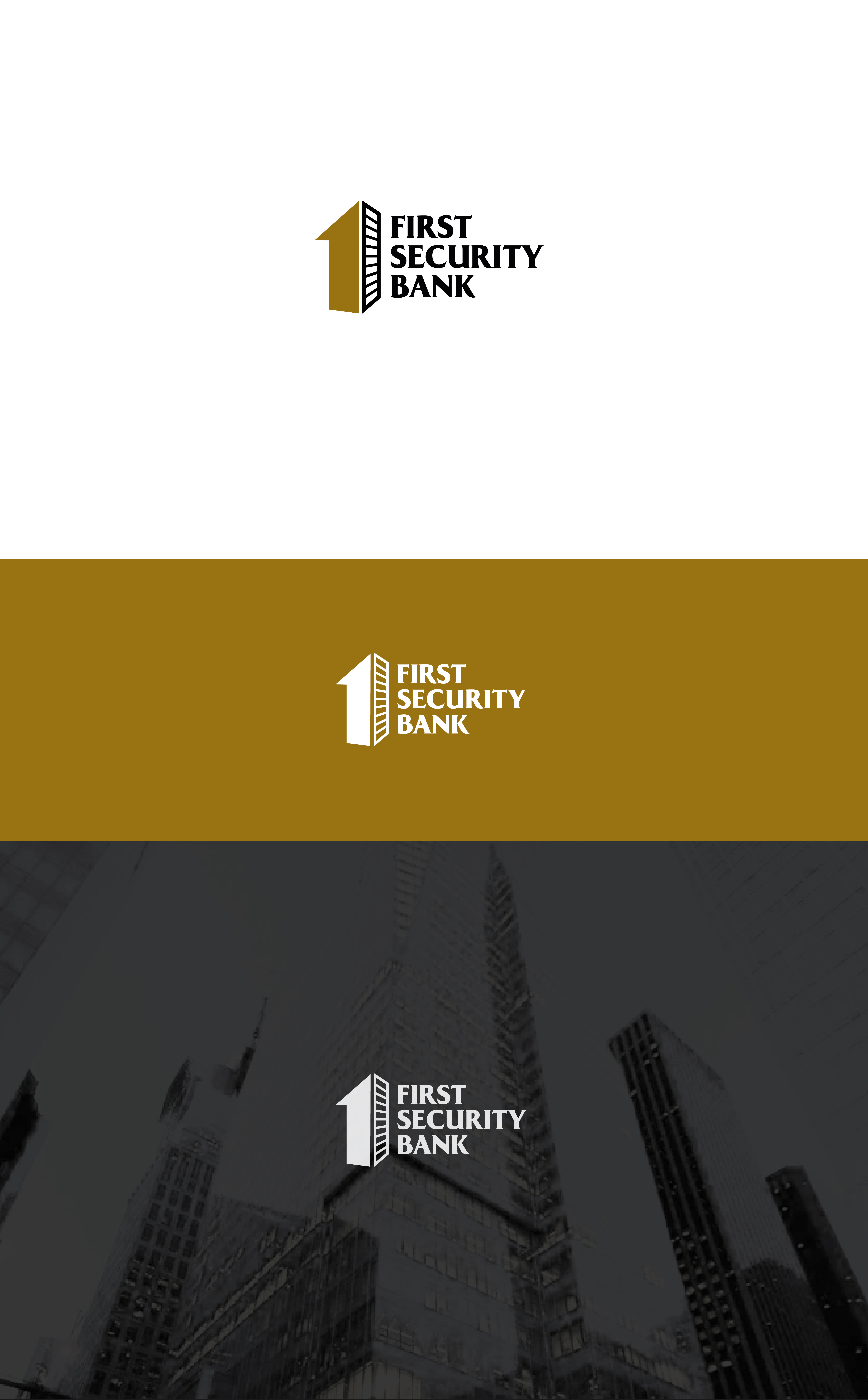 Well thought off logo for First Security Bank brand identity branding clever logo guideline logo concept logo design logo package security logo tech logo vector logo