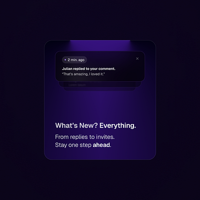 Featured Card UI Design badge bento bentobox card clean clean ui dark ui featured interface neon notification toast tooltip ui design