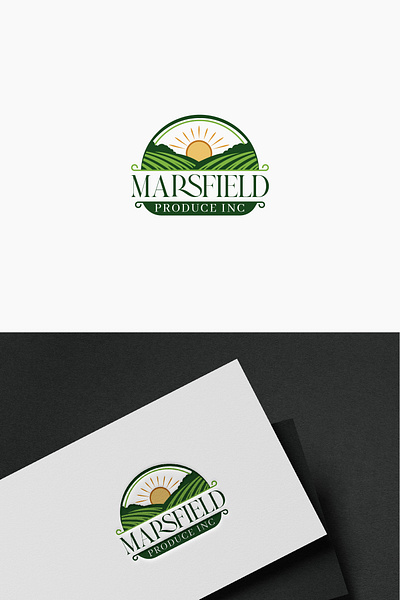 Logo and Brand Identity for MARSFIELD Produce INC. brand identity branding farm logo food logo graphic design guideline kit logo seal logo vintage logo