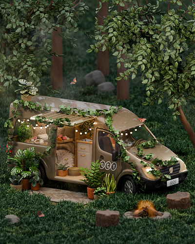 Camper Van 3d blender