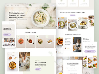 Cooking Platform UI for Smart Meal Planning cooking design figma graphic design ui ux webdesign