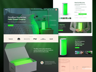 Product Landing Page for a Health-Tech Brand design ecommerce figma healthtech landingpage productdesign ui ux webdesign