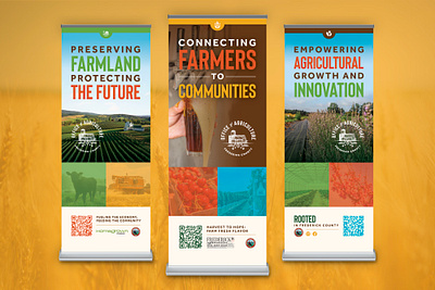 Frederick County Office of Agriculture Banners agriculture banner beverage branding bright colorful community county craft display farm farming frederick grown home land office photography pop up