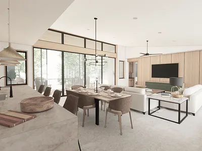 Granite Shoals Living Room rendering