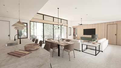 Granite Shoals Living Room rendering