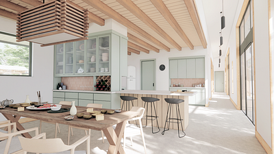 Noh Mask Kitchen rendering