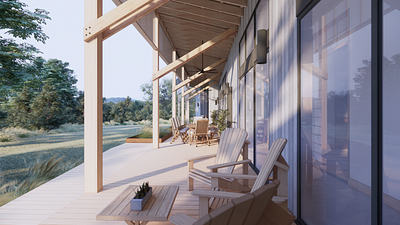 Noh Mask Porch rendering