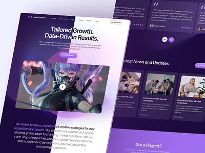 Growth Marketing Website for Game Studios & Publishers creativeagency design figma gamedev gamingdesign ui ux webdesign