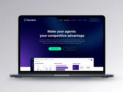 RepsMate Homepage cleandesign dashboard designinspiration dribbbleshots gradient homepagedesign interfacedesign landingpage responsivedesign uidesign userexperience uxdesign weblayout websitedesign
