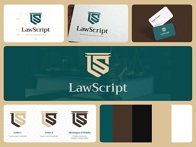 Lawscript Branding app branding design figma graphic design illustration law branding logo logo design ui ui ux design ux vector