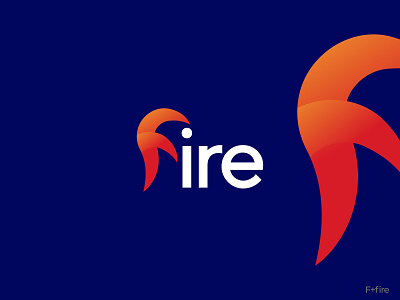 F letter with fire logo (for sale) branding f letter fire flame flames gradient hot logo