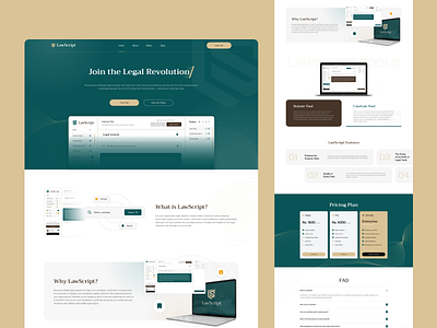 Lawscript Saas Website Design app branding design figma graphic design illustration law landing page law website logo saas website ui ux