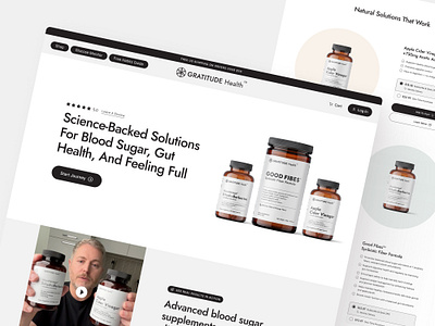 E-commerce Website for Health Supplements design ecommerce figma minimaldesign ui ux uxuidesign webdesign
