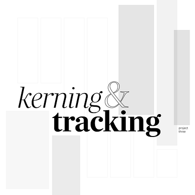 Kerning & Tracking Project design graphic design indesign kerning project text editing tracking