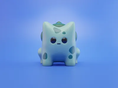 Bulba 3d art blender bulbasaur c4d creative cute design game graphic design illustration logo photoshop pokemon