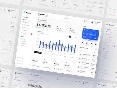 Banksin - Banking Dashboard admin analitycs bank banking clean dashboard digital finance financial fintech management modern money payment product product design saas transaction ui ui design