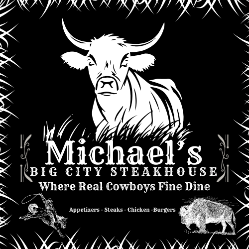 Logo Design - (Michael's Big City Steakhouse) branding canva design designer graphic design logo branding product design restaurant logo western design