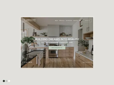 Emerald City Construction Logo & Website construction vector