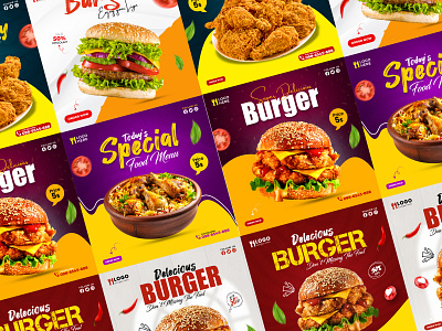 Food Social Media Post, Instagram Design Template food