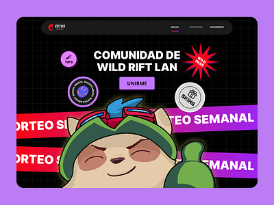 Hero Page - League of Legends app esports gaming landing page layout league of legends ui ux web