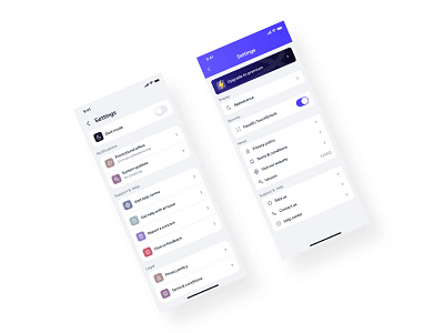 Settings UI design | Mobile App account settings app design figma ios mobileapp profile settings