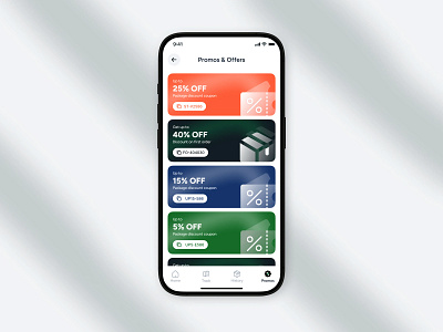 Offer and Promos card UI design | Shipping app app delivery design ecommerce mobileapp shipping