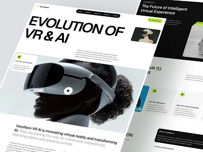 VeroNero VR & AI Technology ai branding company design digital elementor framer landing page platform robot technology ui virtual vr webflow website wordpress