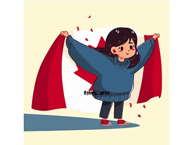 A Girl Holding a Canada Flag background beaver canada canadian celebration country culture day event flag freedom happy holiday independence leaf moose nation national patriotic wallpaper