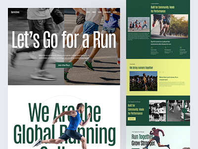 Running Sport Website app competition design fitness landing page pace race running shoes sport sporty trail run ui ux website