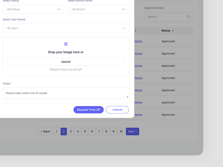 Talento - HR MANAGEMENT [Time Off PAGE] by Habibi 🤖 for Kretya on Dribbble