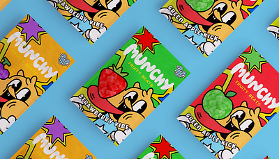 Munchy – Fruity Beats Visual Identity Design brand identity branding candy custom branding design graphic design illustration logo logotype modern packaging playful simple visual identity wordmark