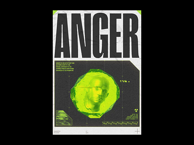 Animated poster N°7 – Anger 3d after effects animation blender futuristic motion graphics poster retro science