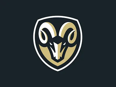 Rams logo mascot ram shield sport