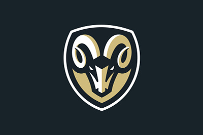 Rams logo mascot ram shield sport